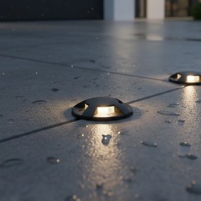 Модерен градински прожектор черен GU10 50mm 4-светлинен ефект IP65 - Cellar