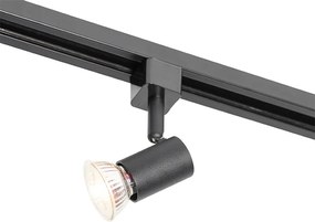 Модерен релсов прожектор черен 1-фазен релсов прожектор - Jeany