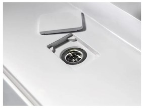 Бял двоен умивалник от отлят мрамор 96x44 cm Godiva – Sapho