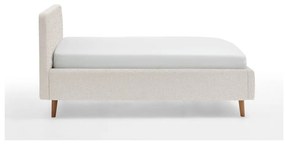 Бяло двойно легло 140x200 cm тапицирано с място за съхранение с включена подматрачна рамка Mattis – Meise Möbel