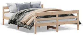 842786 vidaXL Рамка за легло без матрак, 140x200 см, масивна чамова дървесина