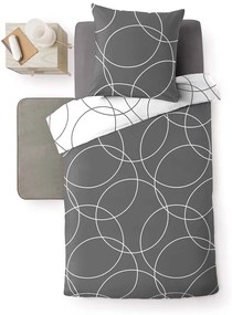 Сиво единично спално бельо от микрофибър 140x200 cm Elton – douceur d'intérieur