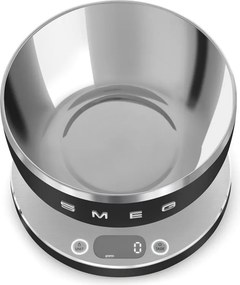Кухненска везна Smeg Collezione KSC01BLMWW, До 5 кг/5 л, ТАРА, LED дисплей, Противоплъзгаща се основа, Автономия до 36 часа, Черен мат