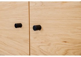 Черна етажерка в дъб 90x180 cm Jungend - Woodman