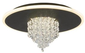 Searchlight 21126-32BK - LED димируема таванна лампа DELUGE 20W/230V Ø 31,5 см, черна