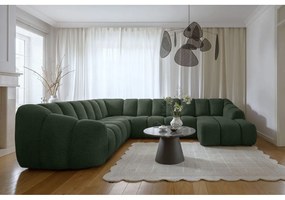 Тъмнозелен ъглов диван (ляв ъгъл/U форма) Shell – Miuform