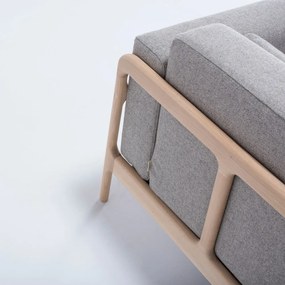 Кресло от дъбово дърво със сива текстилна седалка Fawn - Gazzda