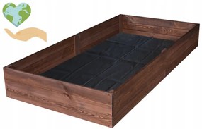 Естествено импрегнирано повдигнато дървено легло 200 x 100 x 27 cm