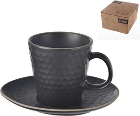 Черна керамична чаша за капучино 250 ml Tea Time – Orion