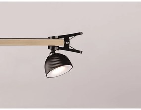 Димируема черна LED настолна лампа с щипка (височина 41 см) Maxima - Trio