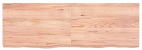 363695 vidaXL Стенен рафт светлокафяв 120x40x(2-6) см обработен масивен дъб