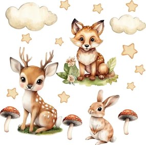 Вълшебни светещи стикери за деца - горски животни Šírka: 60 cm | Dĺžka: 120 cm