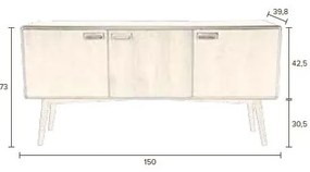 Комод с чекмеджета , височина 73 cm Juju - Dutchbone