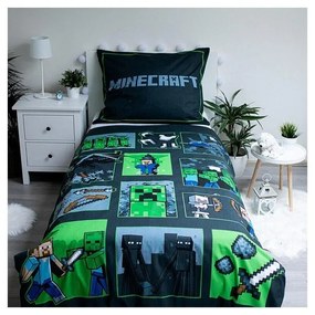 Памучно детско спално бельо за единично легло 140x200 cm Minecraft Survival Mode - Jerry Fabrics