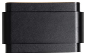 Индустриален стенен аплик черен 2-светлина - Coen