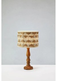 Настолна лампа с абажур от текстил и юта в кафяв и естествен цвят (височина 45 cm) Ano – Markslöjd