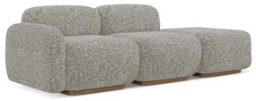 Сив модулна лежанка (ляв ъгъл) Ailani – Makamii