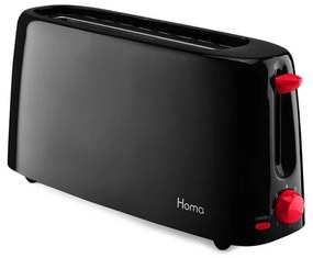 Тостер HOMA HT-5980, 700W, Широк слот за филийки, 6 степени, черен