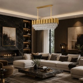 Кристална висяща лампа SWE101-CP GOLD