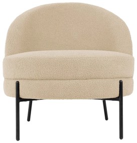 Бежово кресло от плат букле Noble – Leitmotiv