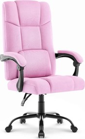 Ергономичен офис стол CABRO C505 до 150 кг розов