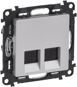 Legrand Розетка 2xRJ45 cat.6 UTP цвят алуминий Valena Life - 753343