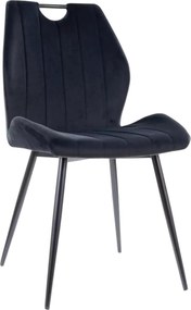 Стол Arco Velvet-Черен (4) парчета