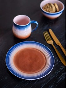 Сини/оранжеви десертни глинени чинии в комплект 4 бр. ø 20,5 cm Tatum – Bloomingville