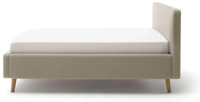 Светлокафяво единично легло 120x200 cm тапицирано без ламелно дъно Mattis – Meise Möbel