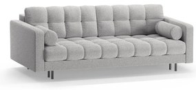 Светлосив разтегателен диван с място за съхранение от букле 222 cm Bali – Cosmopolitan Design