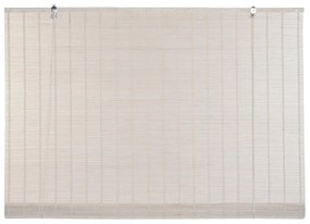 Ролетни щори DKD Home Decor Лакиран Бял Бамбук (120 x 2 x 230 cm)