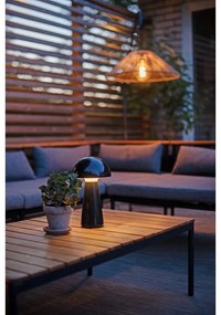 Черна настолна LED лампа с възможност за димиране (височина 28 cm) Mushroom - Star Trading