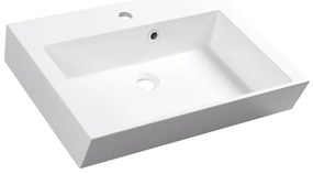 Sapho - Мивка за плот ORINOKO 60x45 cm мрамор/бяла