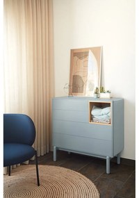 Син/сив нисък скрин 90x90 cm Corvo – Teulat