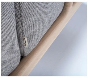 Кресло от дъбово дърво със сива текстилна седалка Fawn - Gazzda