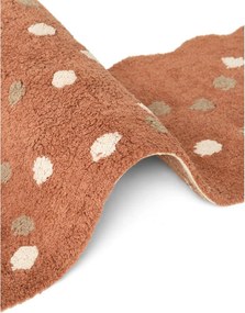 Кафяв памучен детски килим подходящ за пране/ръчно изработен 89x120 cm Snuggle Gino – Hanse Home