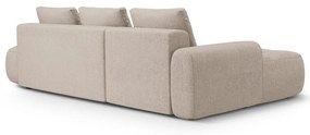 Светлокафяв сгъваем/с място за съхранение ъглов диван (ляв ъгъл) Linz – Cosmopolitan Design