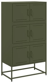 846492 vidaXL Бюфет, маслиненозелен, 68,5x38,5x123,5 см, стомана