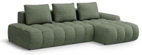 Зелен сгъваем/с място за съхранение ъглов диван (десен ъгъл) Linz – Cosmopolitan Design