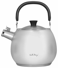 Сребърен чайник от неръждаема стомана с бутало , 2,5 л Bolla - Vialli Design