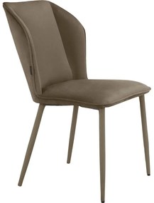 Кафяви кадифени трапезни столове в комплект от 2 бр. Wilma – Støraa