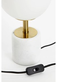 Бяла настолна лампа (височина 35 cm) Medina - Light &amp; Living