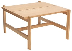 Масичка за кафе с дъбов плот в естествен цвят 80x80 cm Dash – Hübsch