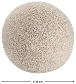 Светлокафява детска възглавница за диван от букле Ball – Wigiwama