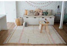 Розов и кремав ръчно изработен памучен килим подходящ за пране 140x200 cm Lanes Vintage Nude – Lorena Canals