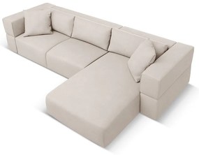 Бежов ъглов диван, десен ъгъл Esther – Milo Casa