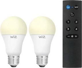 КОМПЛЕКТ 2x димируема LED крушка A60 E27/9W/230V 2700K Wi‑Fi + дистанционно - WiZ