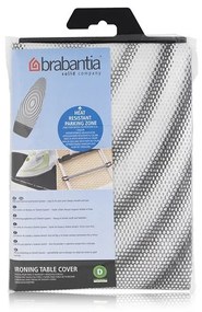 Калъф за маса за гладене Brabantia D 90300168, 135x45 см, 2 мм, Топлоустойчива зона за ютия, Тъмносив/Бял