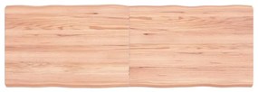 363957 vidaXL Плот за маса светлокафяв 120x40x(2-6) см обработен масивен дъб