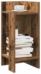 858556 vidaXL Странична маса с рафт, старо дърво, 25,5x27x60 см